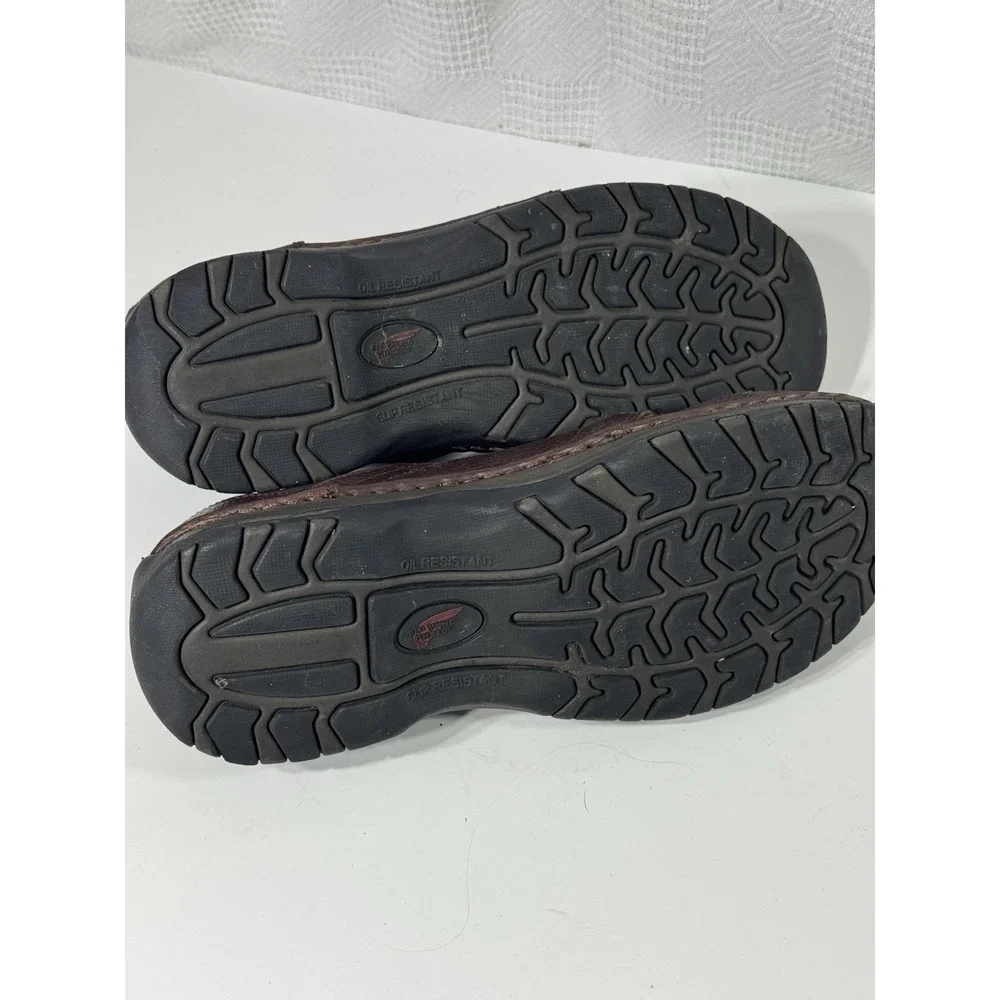 Red Wing Mens 9.5 D Safety Toe Oxfords Brown‎ Leather Work Shoes